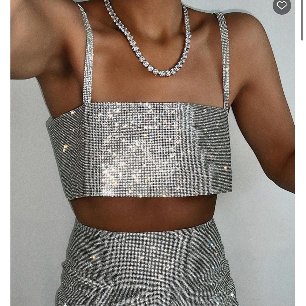 White Fox Sparkle Top